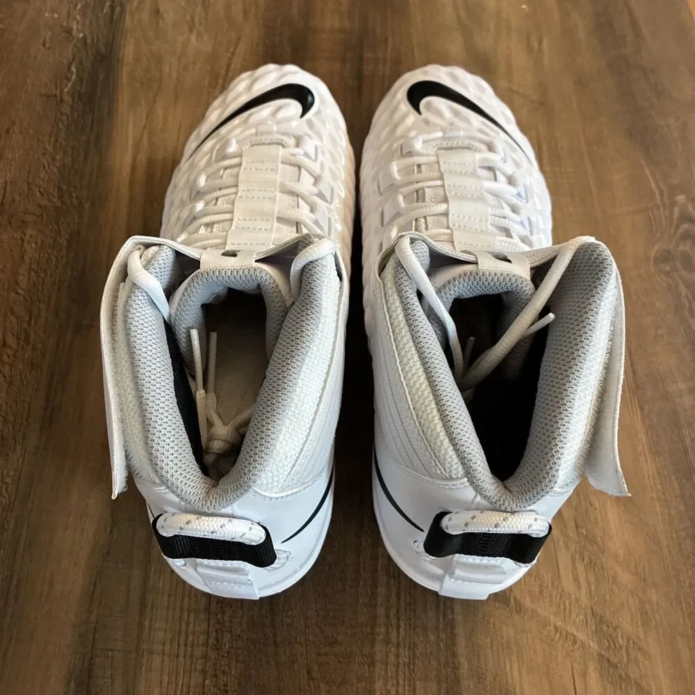 Nike Force Savage Pro 2 Mid Men Size 12 Football Cleats White AH4000-100